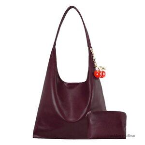 Vegan Leather Hobo Bag Slouchy Shoulder Purse Retro Tote Crossbody Handbag
